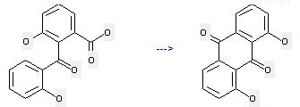 1,8-Dihydroxyanthraquinone can be prepared by 3-hydroxy-2-salicyloyl-benzoic acid.